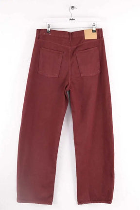 Jean large B Sides Bordeaux en Coton