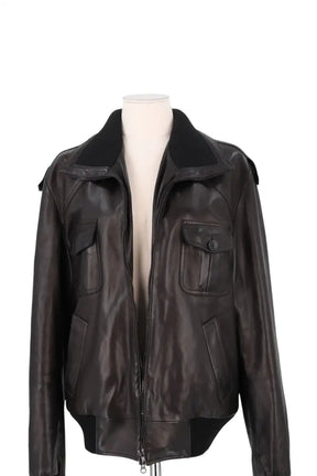 Blouson Jitrois Marron en Cuir, taille XXL - Seconde Main