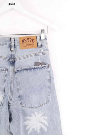 Jean droit Bhype Society Bleu en Coton