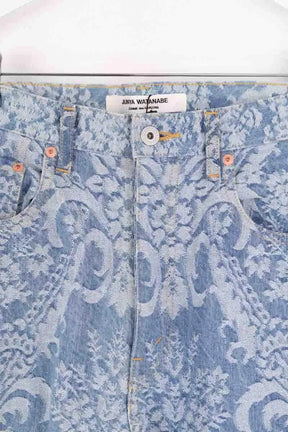 Jean droit Junya Watanabe Bleu en Coton