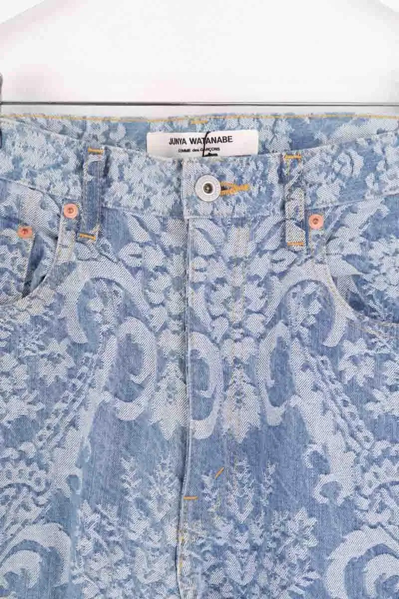 Jean droit Junya Watanabe Bleu en Coton