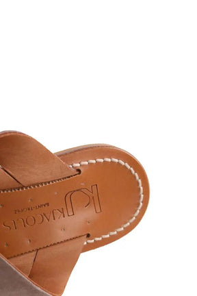 Espadrilles K.Jacques Gris en Cuir