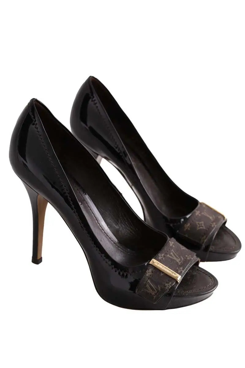 Talons Louis Vuitton Noir en Cuir
