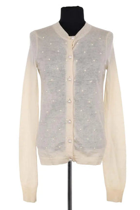 Cardigan Chanel Beige en Laine, taille M - Seconde Main