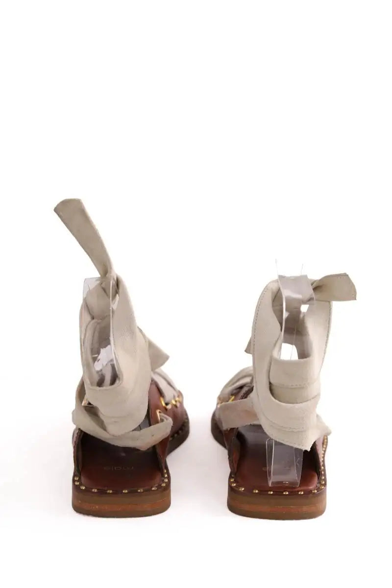 Sandales Maje Marron en Cuir