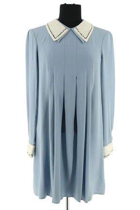 Robe Prada Bleu en Soie, taille XS - Seconde Main