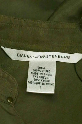 Robe Diane Von Furstenberg Kaki en Synthétique