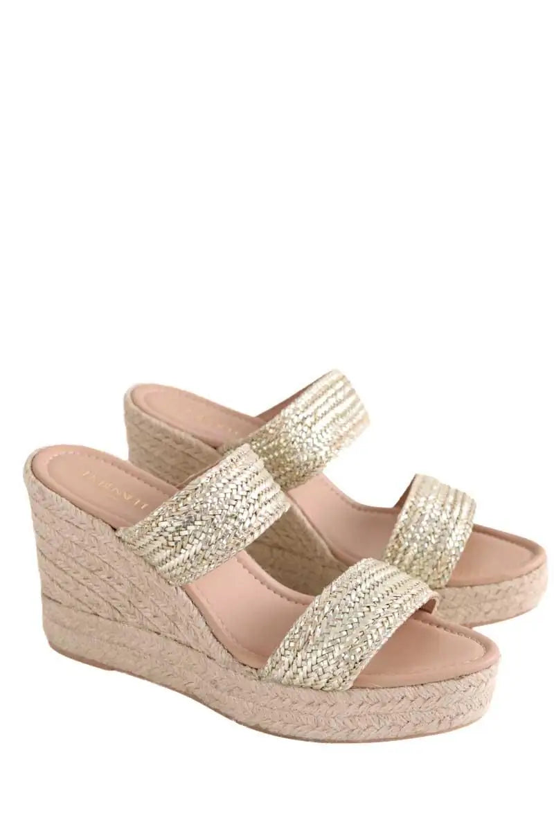 Mules LK Bennett Renlee Doré en Cuir