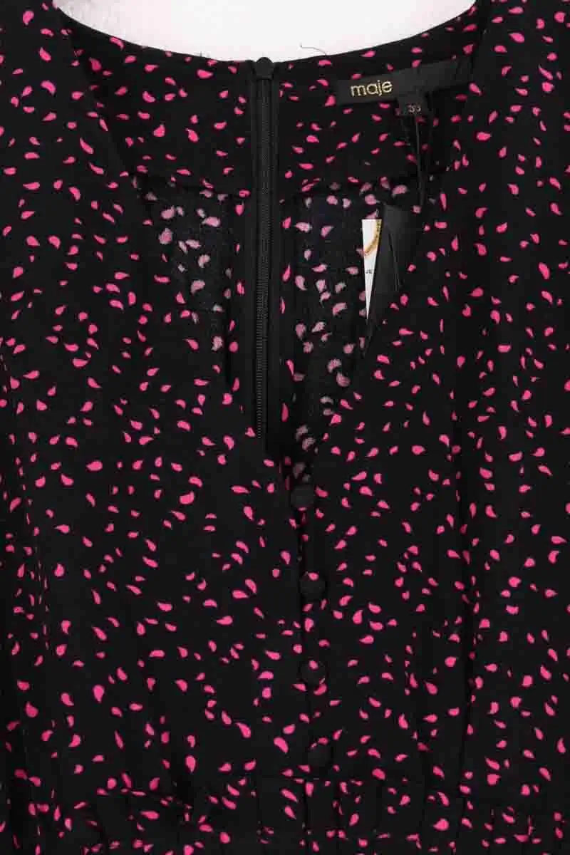 Robe Maje Noir en Viscose