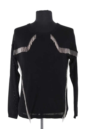 Pull Maje Noir en Laine, taille S - Seconde Main