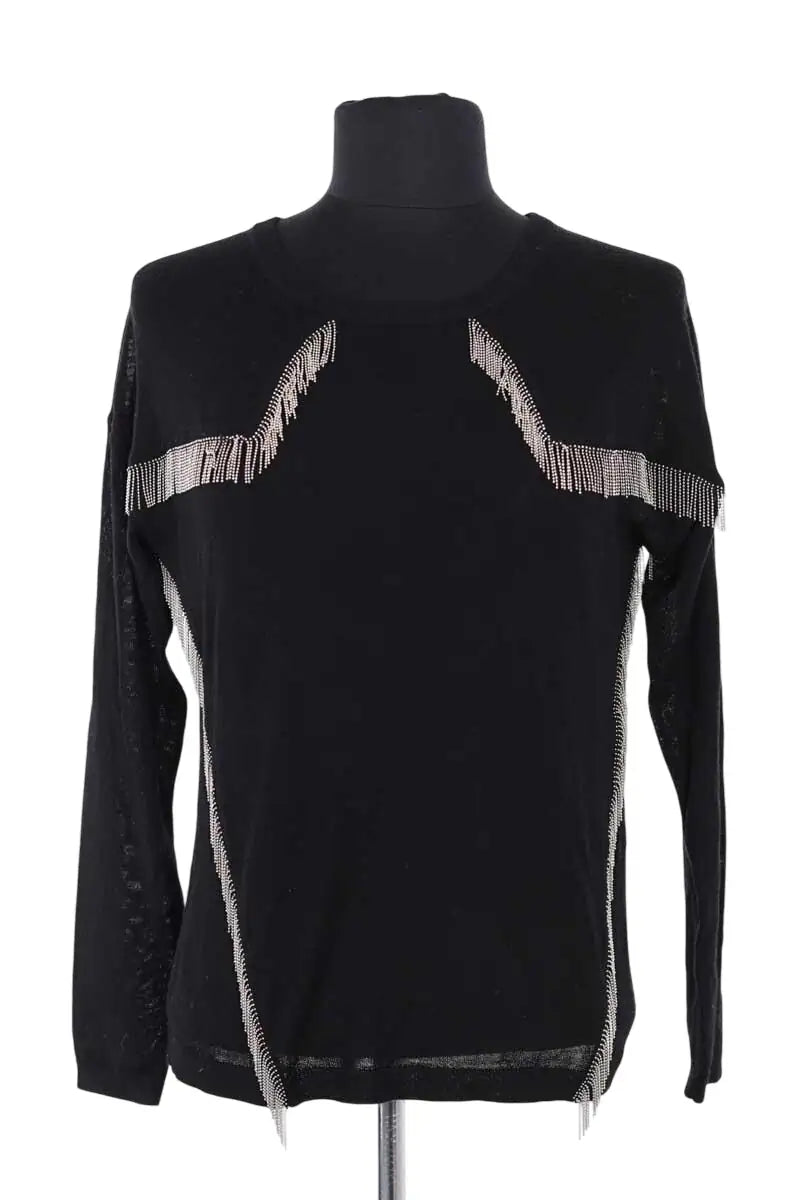 Pull Maje Noir en Laine, taille S - Seconde Main