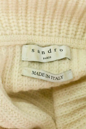 Pull Sandro Ecru en Laine