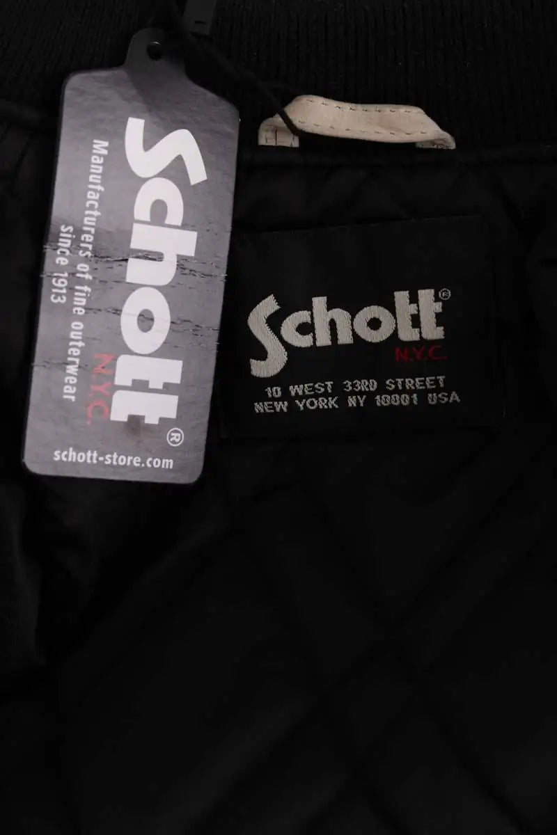 Blouson Schott Noir en Laine