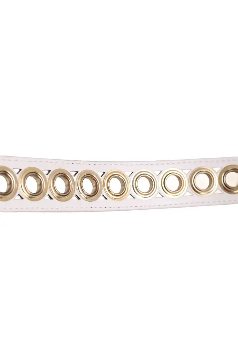Ceinture en cuir Maje Blanc en Cuir