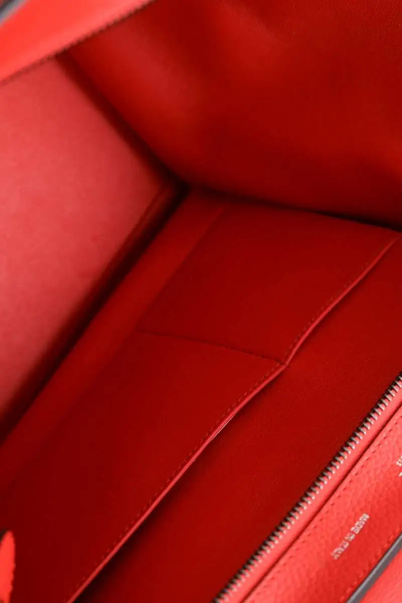 Trapeze Celine Orange en Cuir