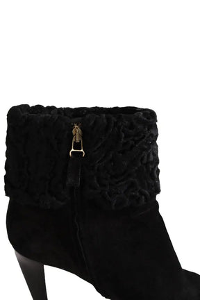 Boots Salvatore Ferragamo Noir en Daim