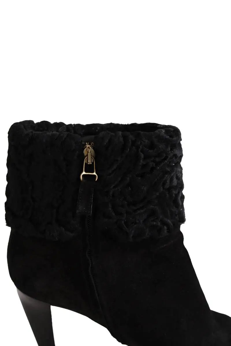 Boots Salvatore Ferragamo Noir en Daim