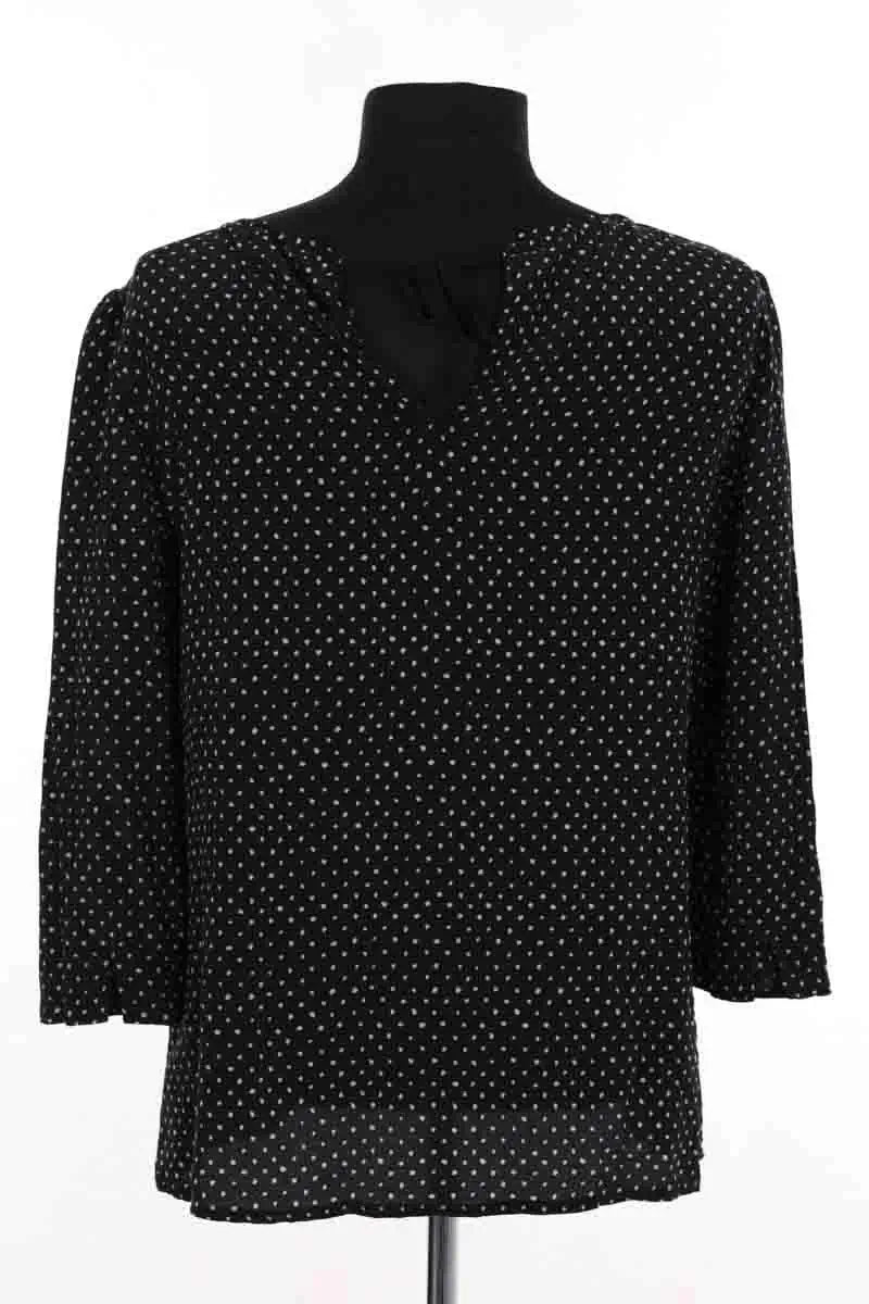 Blouse Sézane Noir en Soie