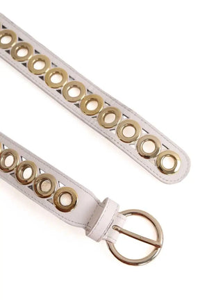 Ceinture en cuir Maje Blanc en Cuir