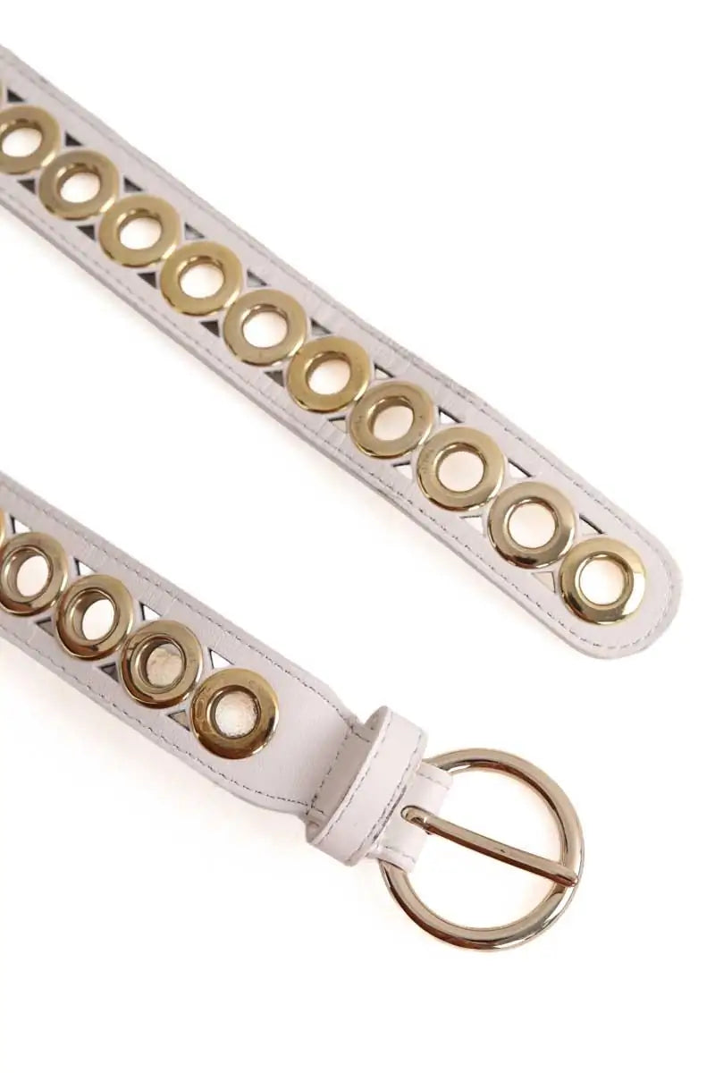 Ceinture en cuir Maje Blanc en Cuir