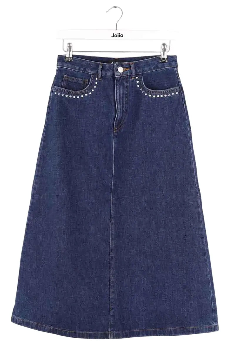 Jupe APC Bleu en Coton, taille XS - Seconde Main