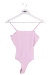 Body Sandro Rose en Synthétique, taille S - Seconde Main