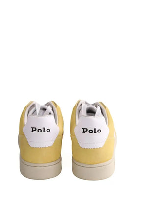 Baskets Ralph Lauren Jaune en Cuir