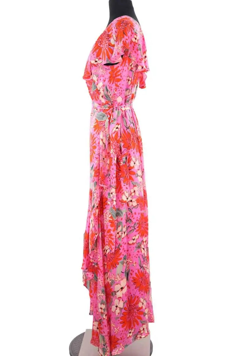 Robe Sézane Rose en Soie