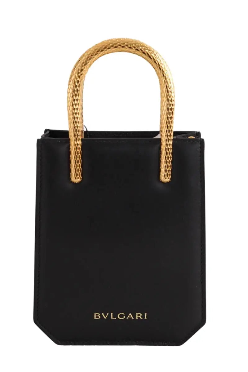 Serpentine Cabas Bulgari Noir en Cuir - Seconde Main