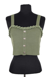 Top sans manche Maje Vert en Viscose, taille S - Seconde Main