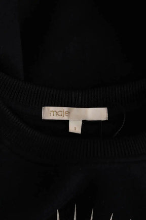 Sweatshirt Maje Noir en Synthétique