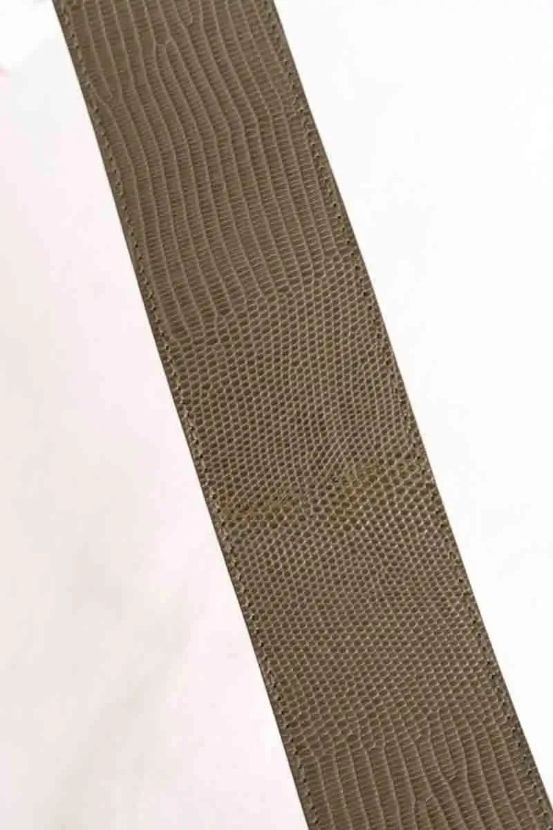 Ceinture en cuir Sézane Kaki en Cuir