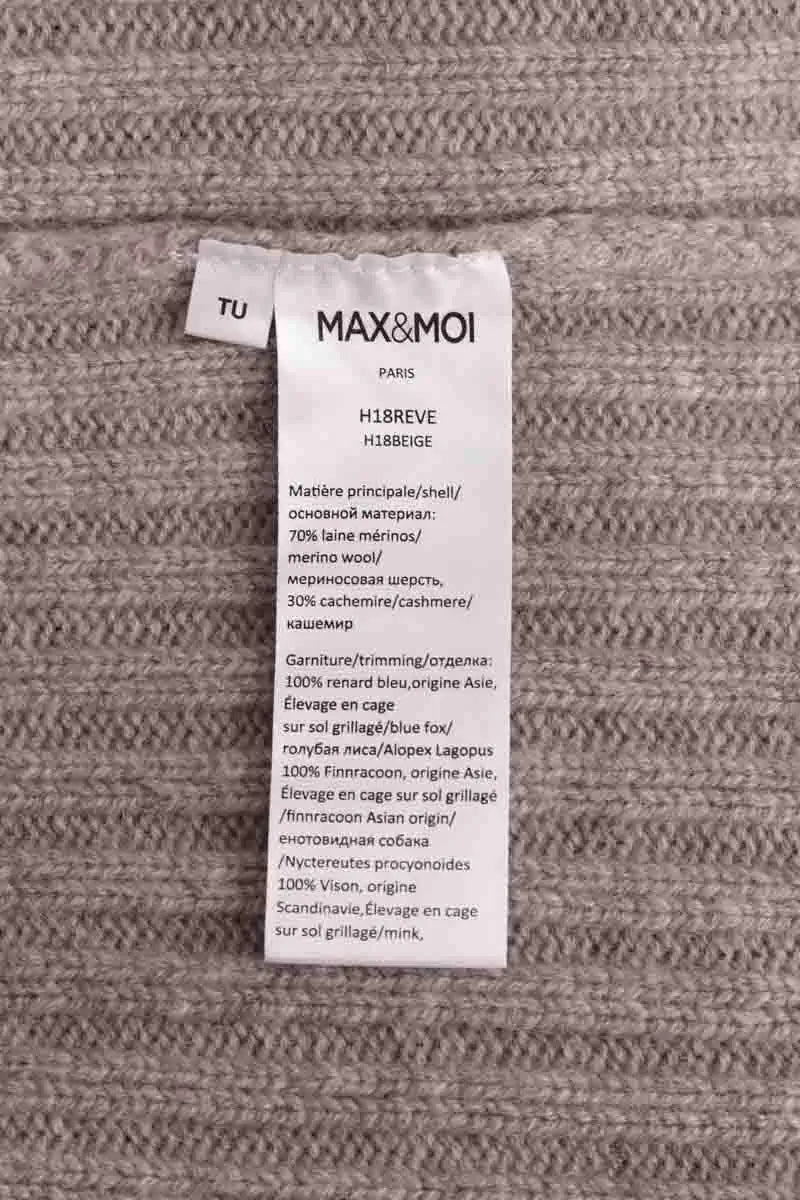 Poncho Max & Moi Beige en Laine