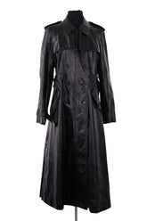 Manteau Dior Noir en Cuir, taille XS - Seconde Main