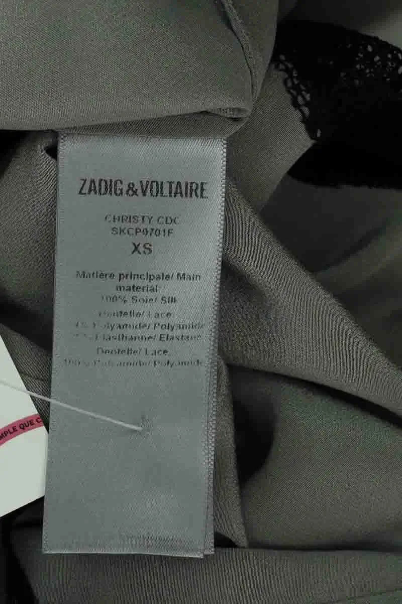 Top sans manche Zadig & Voltaire Gris en Soie