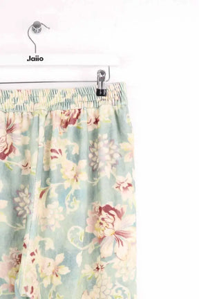 Pantalon droit Mes Demoiselles Vert en Coton