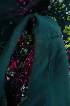 Robe Elie Saab Degraded beaded tulle gown Vert en Soie