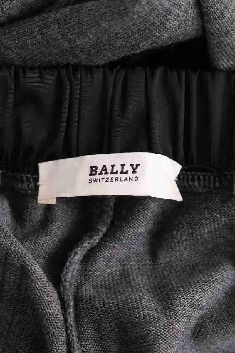 Pantalon droit Bally Gris en Laine