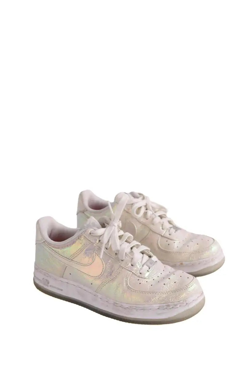 Baskets Nike Argent en Cuir