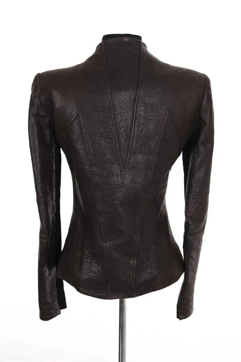 Veste Helmut Lang Marron en Cuir