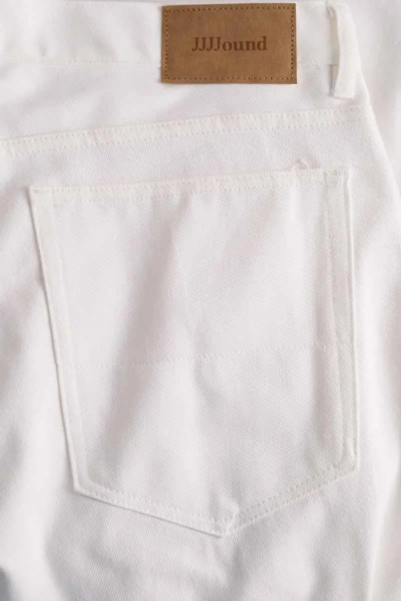 Jean droit JJJJound Blanc en Coton