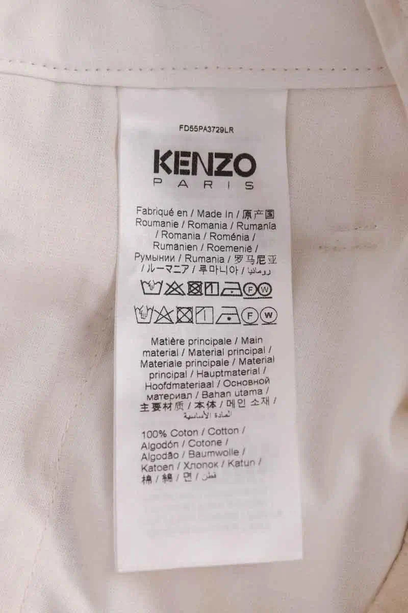 Pantalon large Kenzo Ecru en Coton