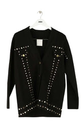 Cardigan Sandro Noir en Viscose, taille XS - Seconde Main