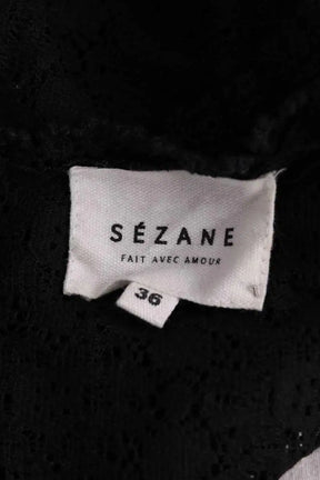 Blouse Sézane Noir en Coton