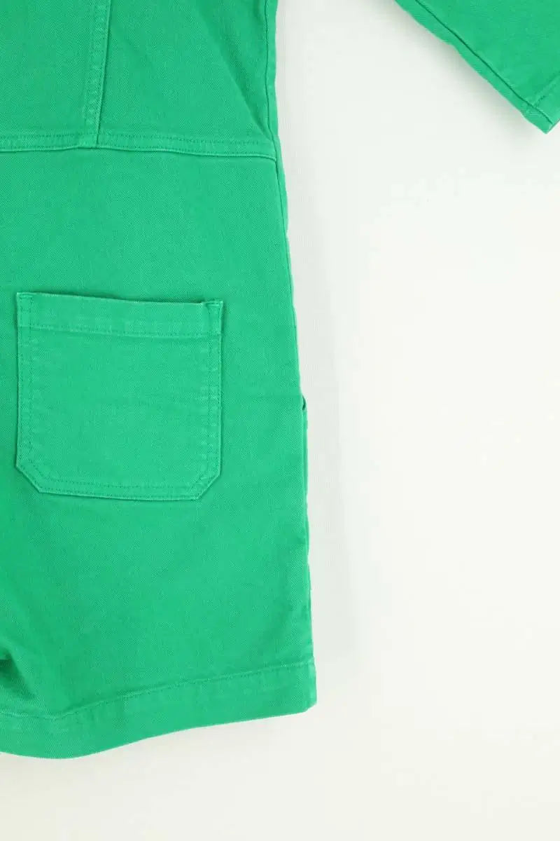 Combishort Modetrotter Vert en Coton