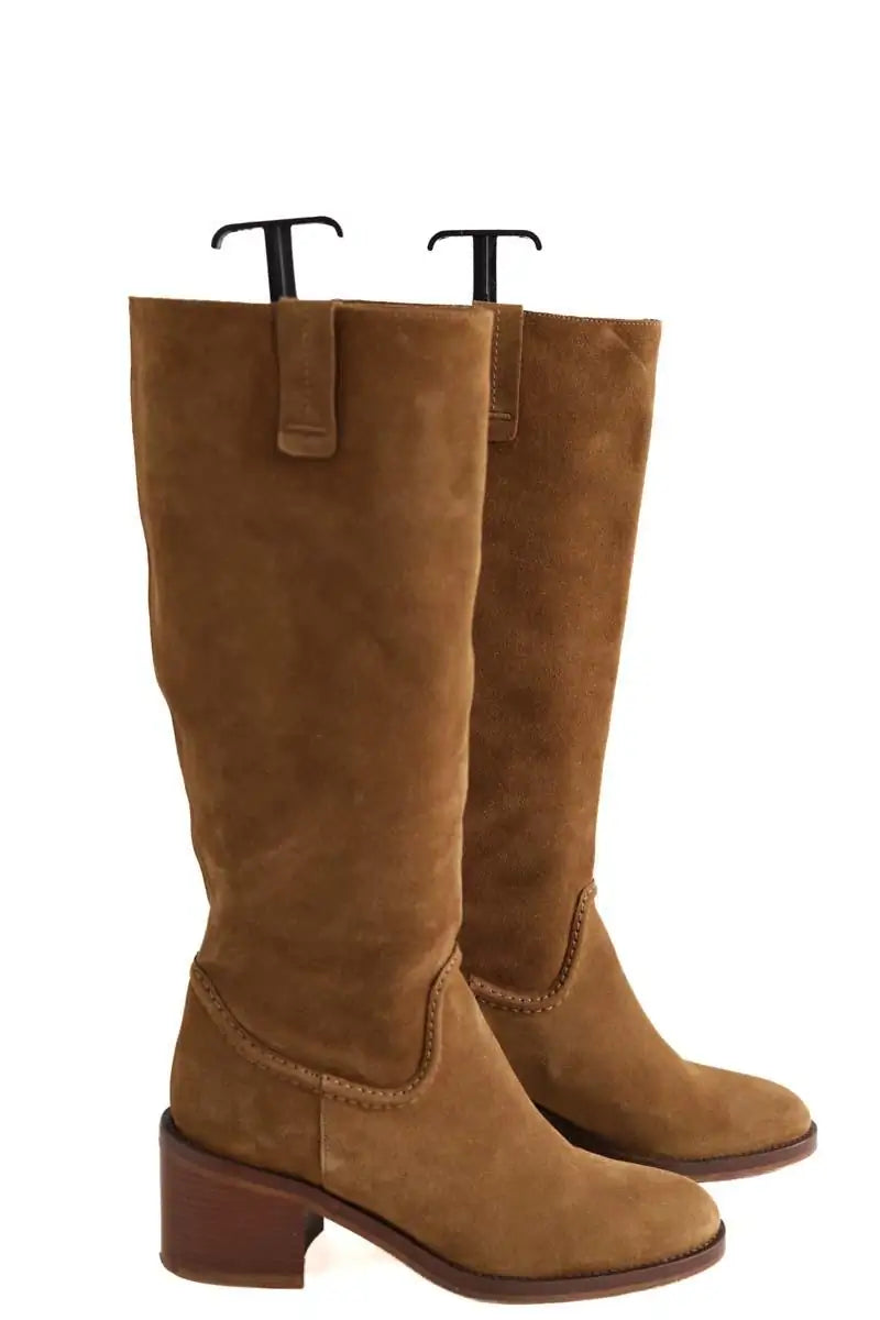 Bottes Sessun Camel en Daim