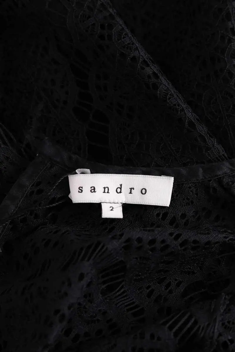 Blouse Sandro Noir en Synthétique