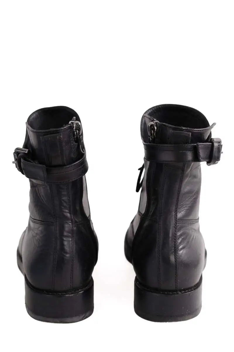 Boots à lacets Lanvin Noir en Cuir
