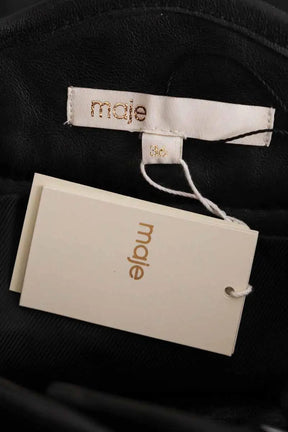 Jupe Maje Journey Noir en Cuir