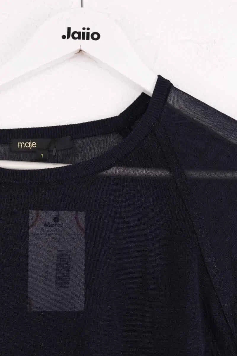 T-shirt Maje Marine en Viscose